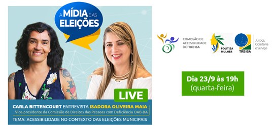 Advogada da OAB-BA fala sobre acessibilidade e Eleições em live do TRE-BA