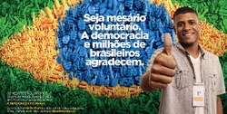 Campanha do TSE visa fomentar que eleitores participem como mesário