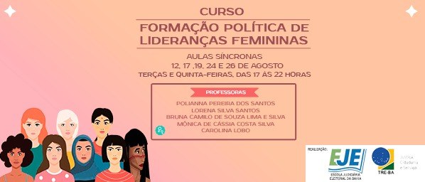 Curso ocorrerá nos dias 12, 17, 19, 24 e 26 de agosto, com transmissão ao vivo e carga horária d...