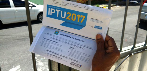 Convocação está sendo feita por meio do boleto de pagamento do IPTU; na mensagem, o eleitor de S...
