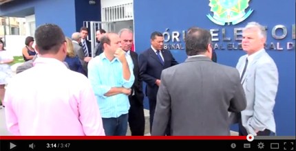 TRE-BA Autoridades na inauguração do Fórum Eleitoral de Brumado