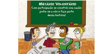 TRE-BA Campanha mesário voluntário Cartaz da campanha mesário voluntário