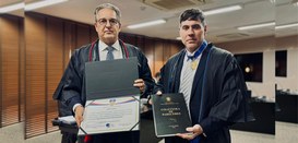 TRE-BA homenageia procurador Samir Cabus Nachef Júnior com Medalha do Mérito Eleitoral com Palma