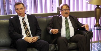 TRE-BA-juiz Cássio Miranda e desembargador Mário Hirs Da esquerda para direita, juízes membros do Tribunal Regional Eleitoral da Bahia, Cássio José Ba...
