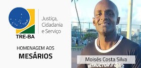 Mesário da 2ª zona eleitoral, em Salvador, Moisés Silva afirma que atuar nas eleições é um exerc...