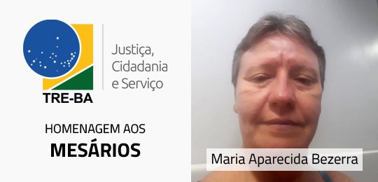 Mesária da 7ª zona eleitoral, em Salvador, a assistente social Maria Aparecida Bezerra fala sobr...