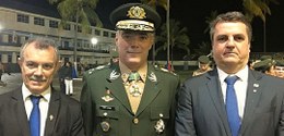Da esquerda para direita: desembargador Baltazar Miranda Saraiva, General Leonel (novo comandant...