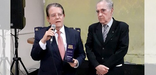 Presidentes do TRE-BA e do Jornal Tribuna da Bahia em 12.12.2019  