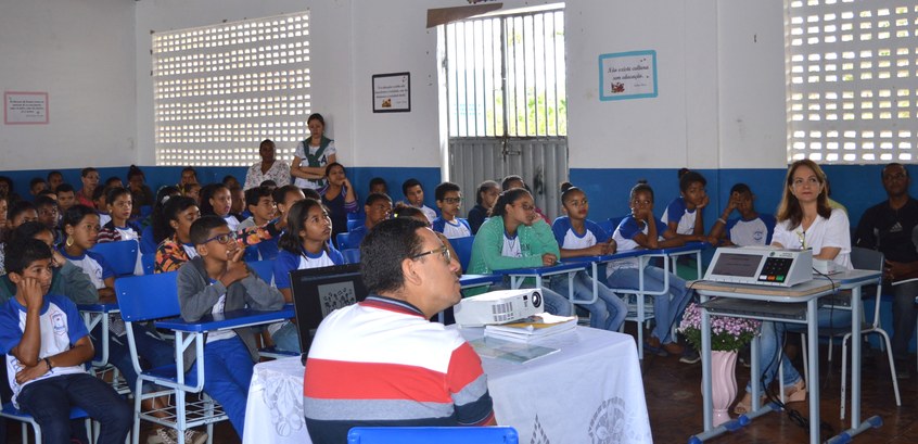 TRE-BA Projeto Eleitor do Futuro colégio Inhambupe TRE-BA Projeto Eleitor do Futuro palestra em colégio Inhambupe