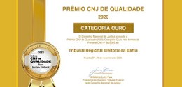 Esta é a sexta vez em que o Eleitoral baiano recebe este reconhecimento do CNJ 