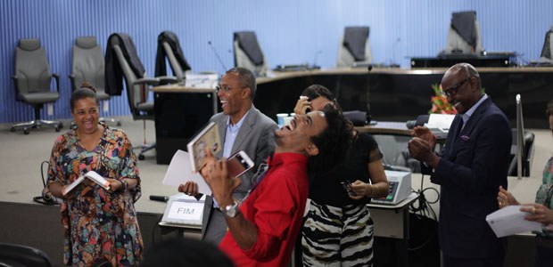 O Tribunal Regional Eleitoral da Bahia (TRE-BA) recebeu a visita de universitários da Texas Sout...