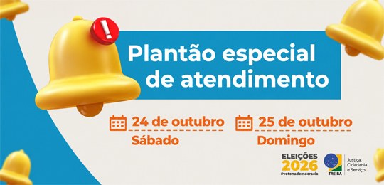 2º turno: TRE-BA fará plantão para esclarecer dúvidas sobre as eleições neste sábado e domingo (...