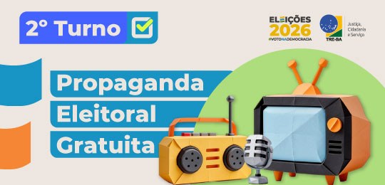 Propaganda eleitoral gratuita será veiculada de 9 a 23 de outubro, com divisão igual do tempo en...