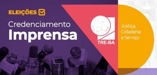 Eleições Gerais: TRE-BA abre credenciamento para jornalistas De 12 a 19 de setembro, equipes de rádio, jornal impresso, site e TV deverão preencher formulári...