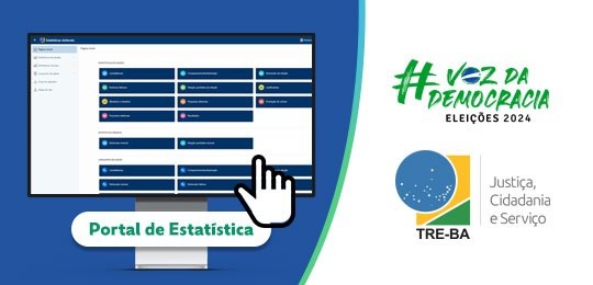 Imprensa baiana pode consultar informações sobre as eleições em portais disponibilizados pela Justiça Eleitoral Informações completas sobre o sistema eleitoral brasileiro podem ser acessadas no portal de esta...