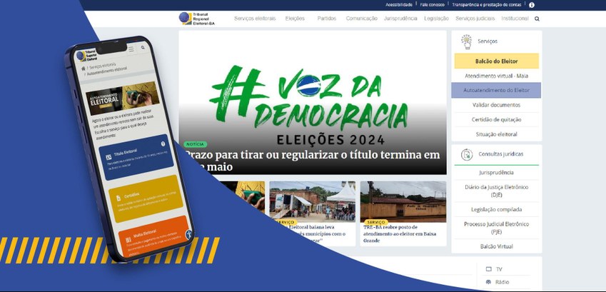 Justiça Eleitoral disponibiliza canais digitais para cidadãos consultarem a situação eleitoral Justiça Eleitoral disponibiliza canais digitais para cidadãos consultarem a situação eleitoral