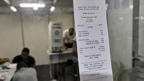 Zerésima fixada na seção de votação