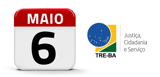 Imagem contendo em destaque a data 06 de maio, se referindo ao dia final do prazo para o eleitor...