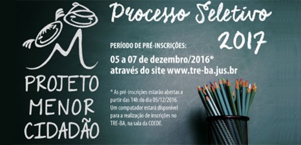 TRE-BA arte menor cidadão Arte para uso em publicações de projeto menor cidadão