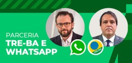 Arte parceria TRE-BA e whatsapp