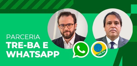 Arte parceria TRE-BA e whatsapp