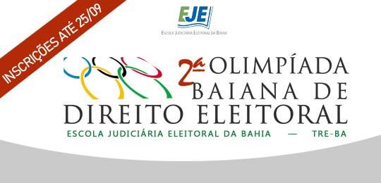TRE-BA banner 2º Olimpíada de Direito Eleitoral TRE-BA banner 2º Olimpíada de Direito Eleitoral