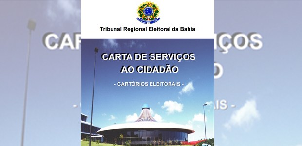 TRE-BA capa carta de serviços divulgação