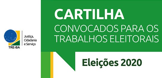 TRE-BA: cartilha mesários 2020 TRE-BA: cartilha mesários 2020
