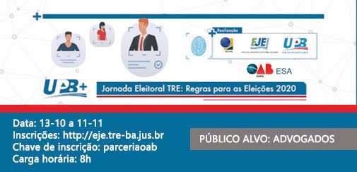 TRE-BA: eje-jornada-eleitoral Jornada Eleitoral TRE: Regras para as Eleições 2020