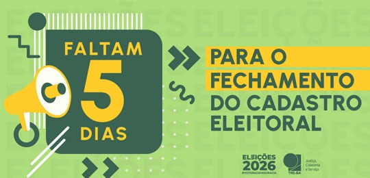 faltam cinco dias para fechamento do cadastro eleitoral de 2026