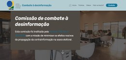 Hotsite criado pelo TRE-BA para orientar os eleitores no combate à desinformação (fake news).