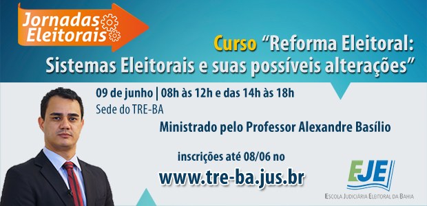 TRE-BA jornadas eleitorais Alexandre Basílio Convite jornadas eleitorais Alexandre Basílio