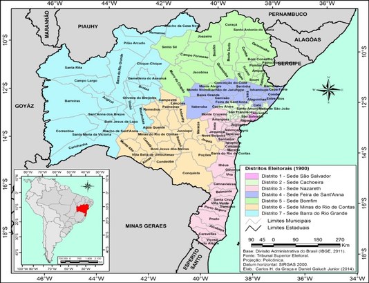 TRE-BA Mapa criação e desmembramento zonas
TRE-BA disponibiliza pesquisa relacionada à criação e desmembramento de Zonas Eleitorais da Ba...