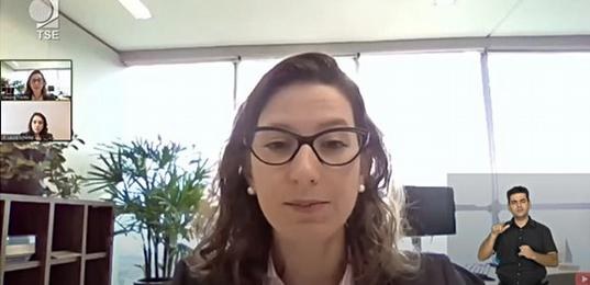 Ouvidora do TSE, Juíza Simone Trento, em palestra sobre a Lei Geral de Proteção de Dados (LGPD),...