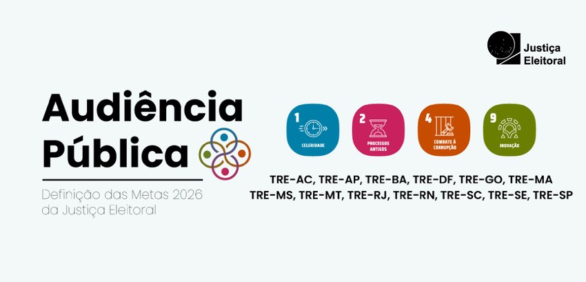 Metas da Justiça Eleitoral para 2026