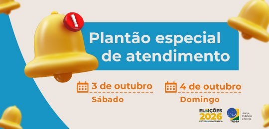 TRE-BA terá expediente suspenso nesta segunda-feira (5/10)